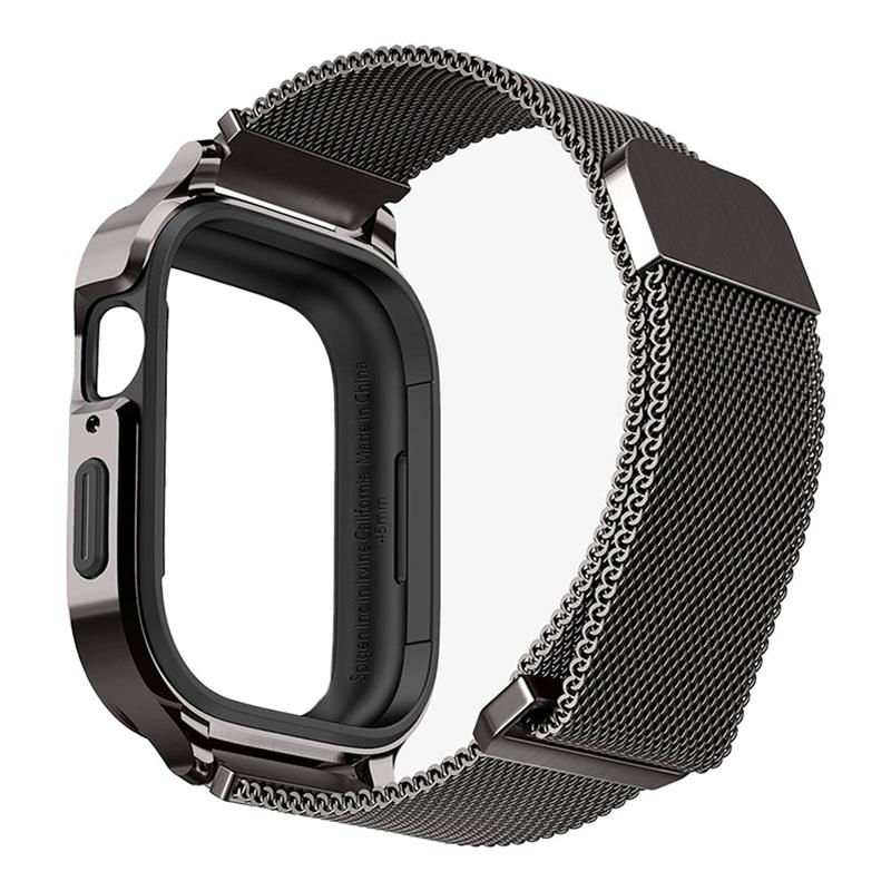 Spigen kryt Metal Fit Pro pre Apple Watch 7/8/9 45mm - Graphite 