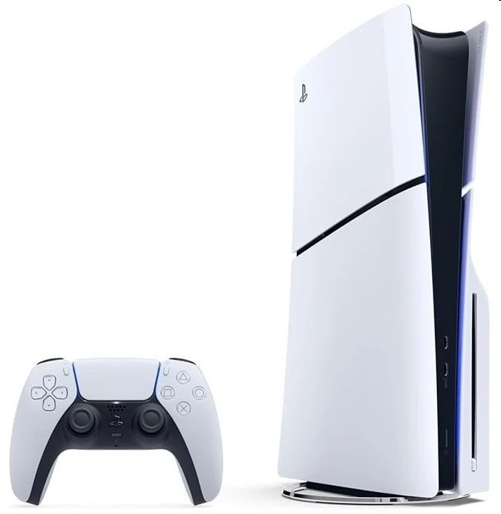 PlayStation 5 (Model Slim) + PlayStation 5 DualSense Wireless Controller, black & white [CFI-2016] 