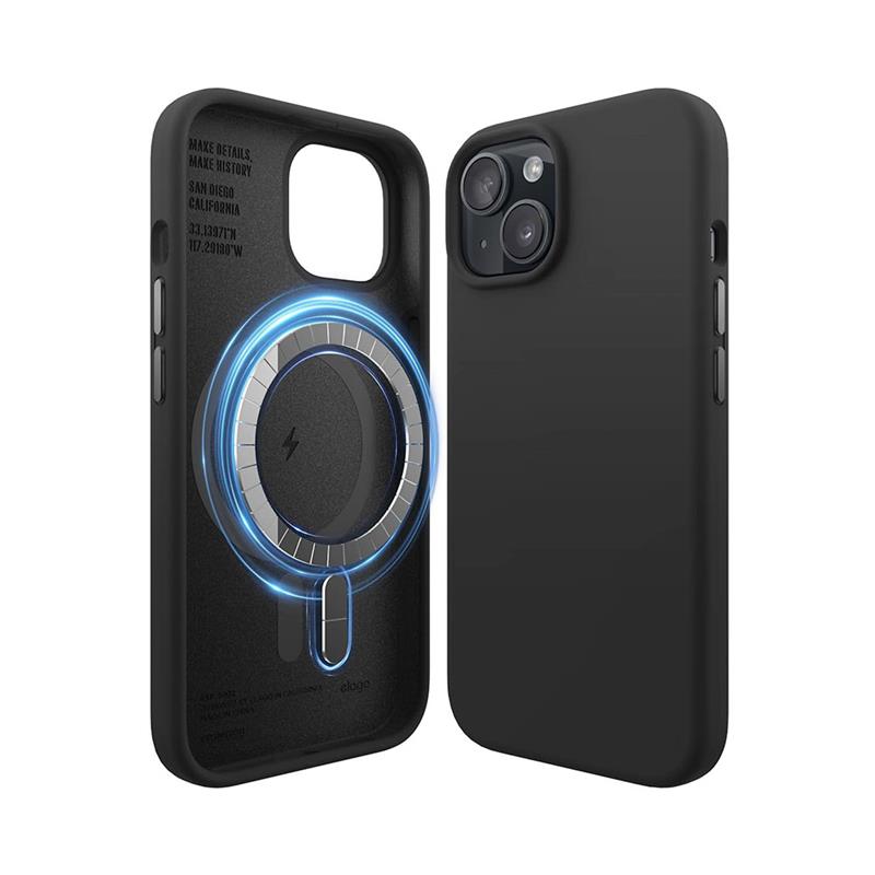 Elago kryt Silicone Case Magsafe pre iPhone 15 - Black 