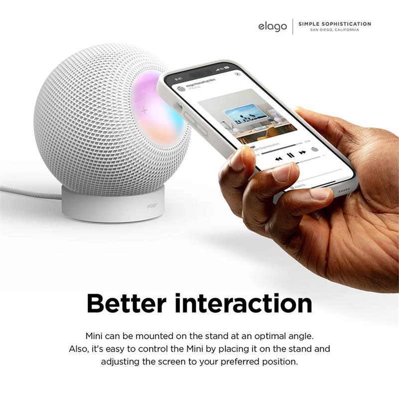 Elago Silicone Stand for HomePod Mini - White 