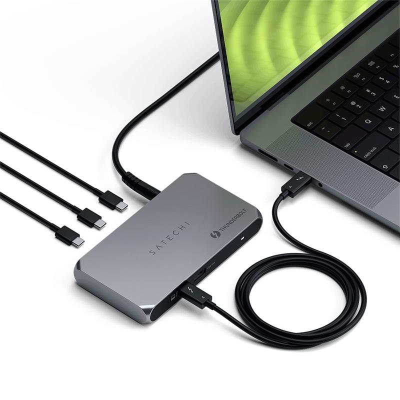 Satechi Thunderbolt 4 Slim Hub Pro - Space Gray Aluminium 