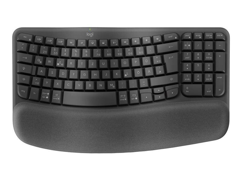 Logitech WAVE - bezdrôtová ergonomická klávesnica - CZ/SK - grafitová 