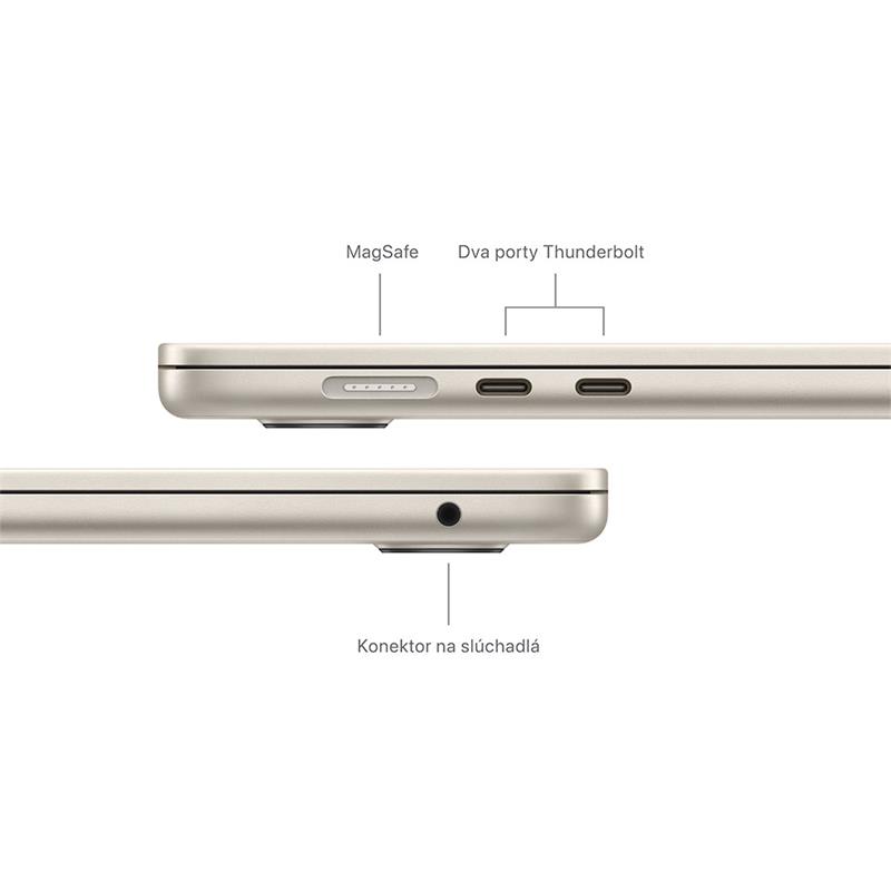 MacBook Air 15" Apple M3 8C CPU 10C GPU 16GB 512GB Hviezdny biely SK 