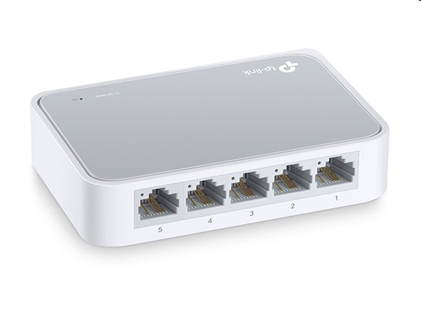 tp-link TL-SF1005D, 5 port 10/100M mini Desktop Switch, 5x 10/100M RJ45 ports, plastic case 