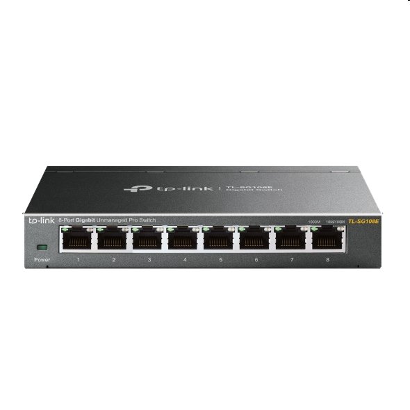 tp-link TL-SG108E, 8 port Gigabit Easy Smart Switch, 8x 10/100/1000M RJ45, IGMP, MTU, Tag-Based, VLAN, QoS, steel case 