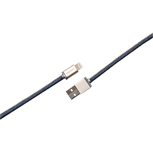 PlusUs kábel LifeStar Premium Lightning to USB 1m - Denim Blues