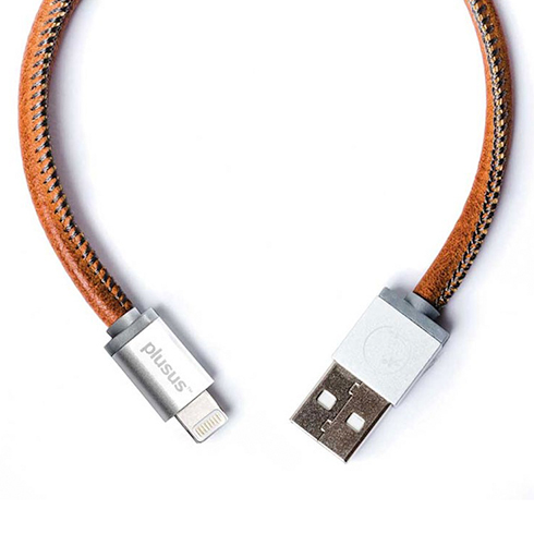 PlusUs kábel LifeStar Premium Lightning to USB 1m - Silver/Dark Grey 