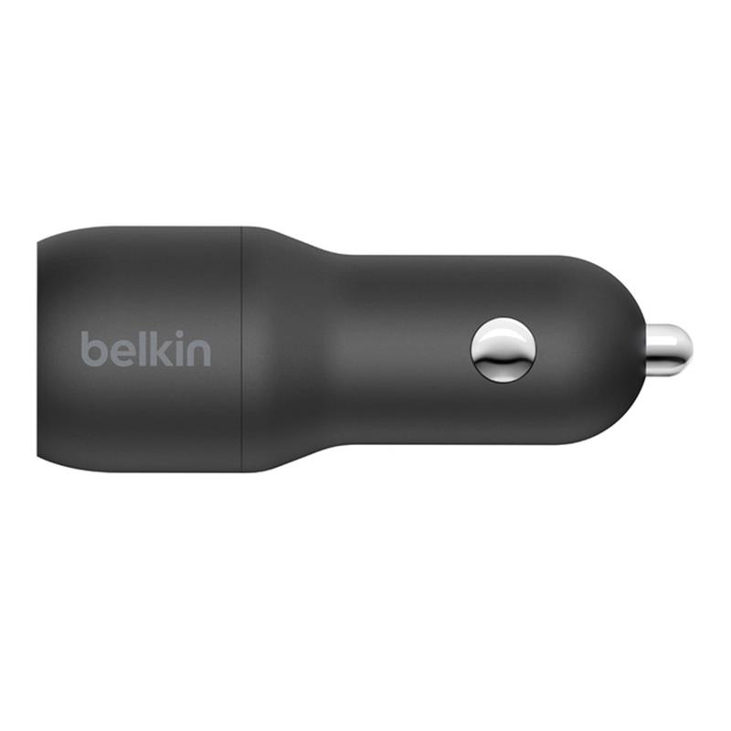 Belkin Boost Charge Dual USB Car Charger 24W + USB-A to USB-C Cable 1m - Black 