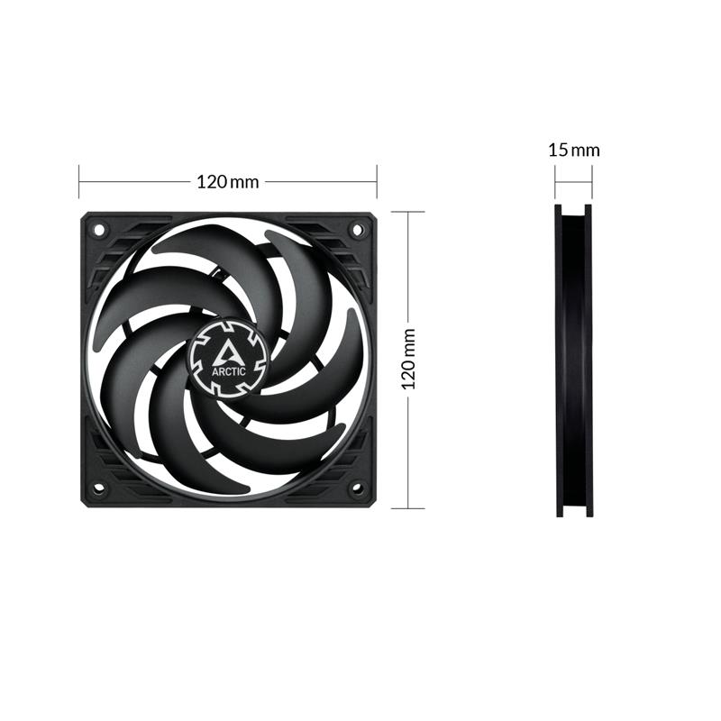 Arctic ventilátor P12 Slim PWM PST (3ks balenie) 