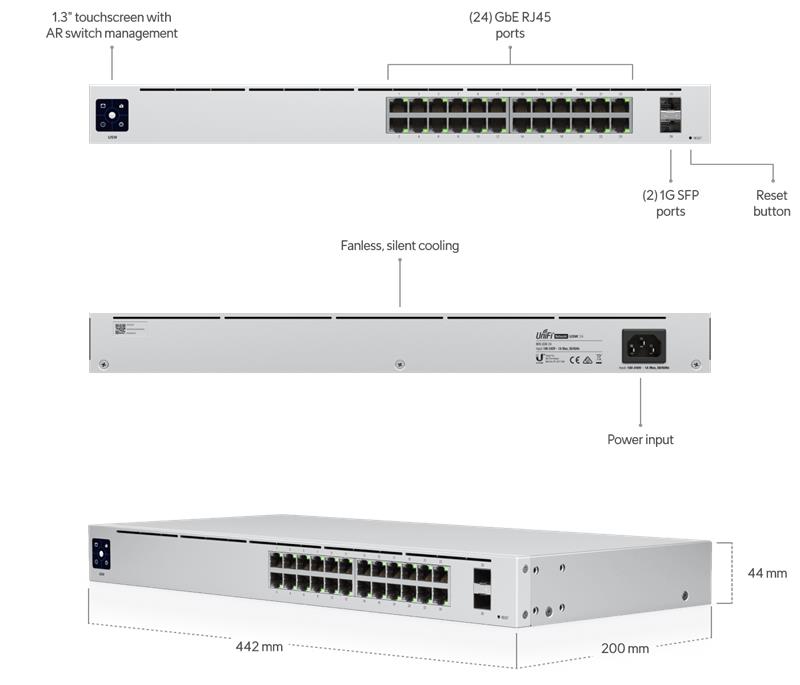 Ubiquiti UniFi switch Gen2 USW-24 Gen2  24x1000Mbps + 2x SFP 