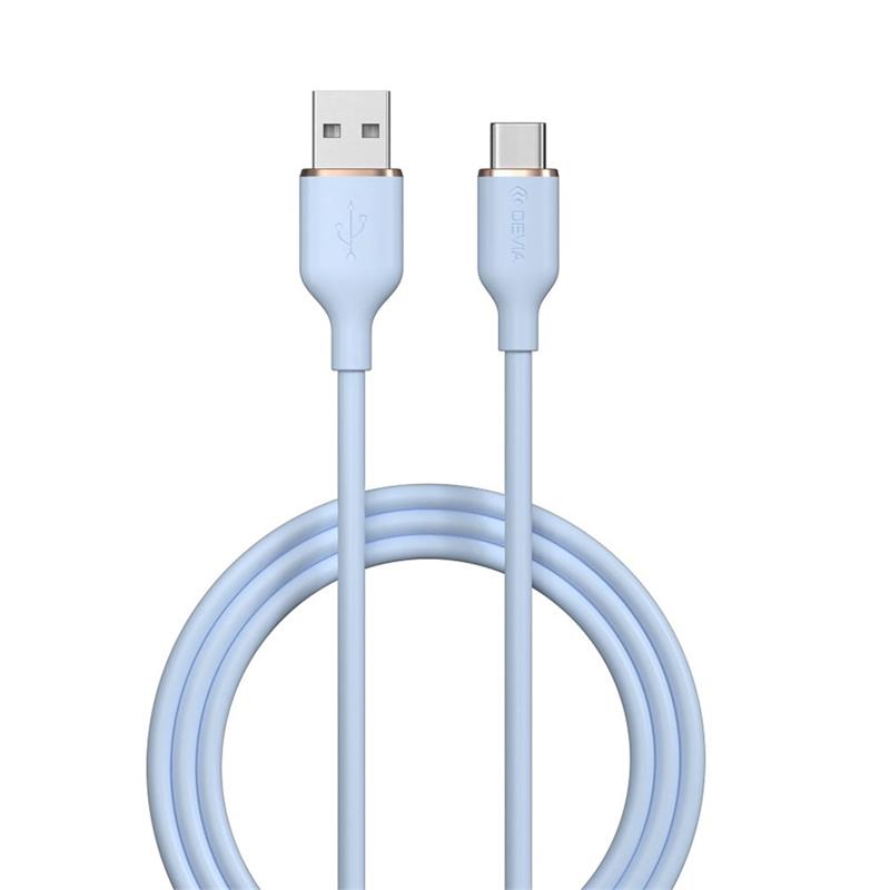 Devia kábel USB-A to USB-C Jelly Series Silicone Cable 1.2m - Blue