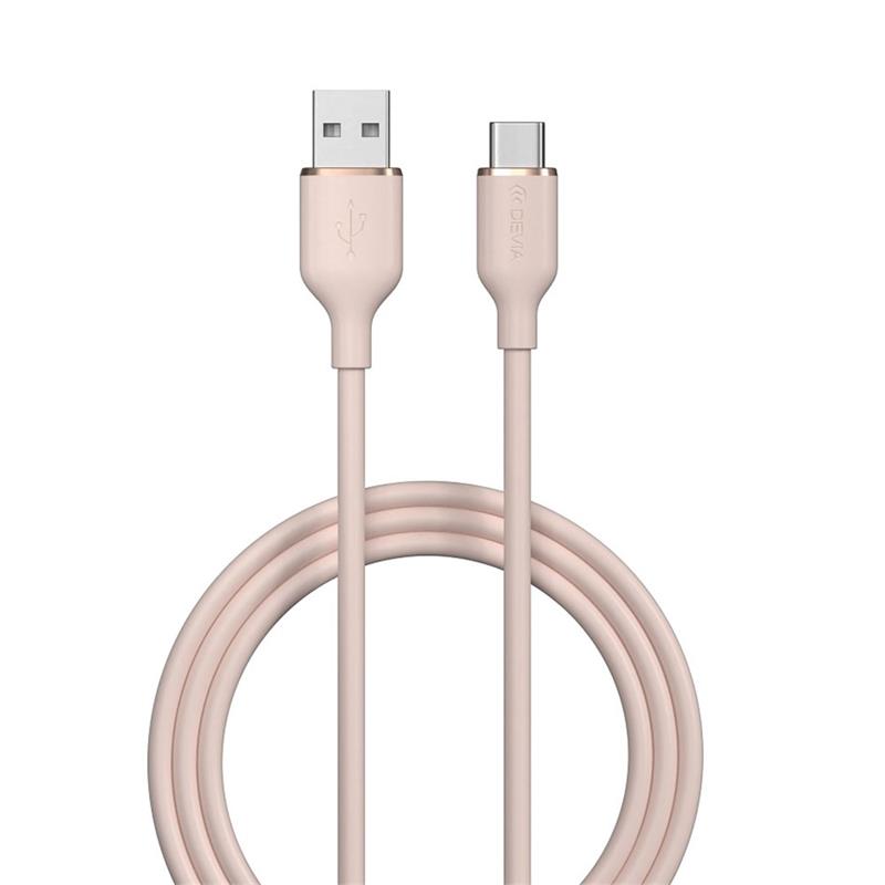 Devia kábel USB-A to USB-C Jelly Series Silicone Cable 1.2m - Pink