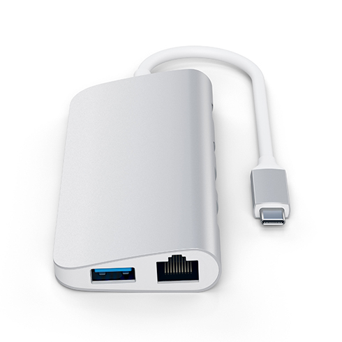 Satechi USB-C Multimedia adapter - Silver Aluminium 