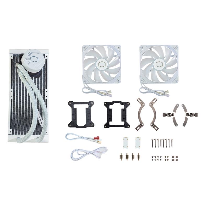 COOLER MASTER Liquid cooler CPU MasterLiquid ML240L Core ARGB V2 White 