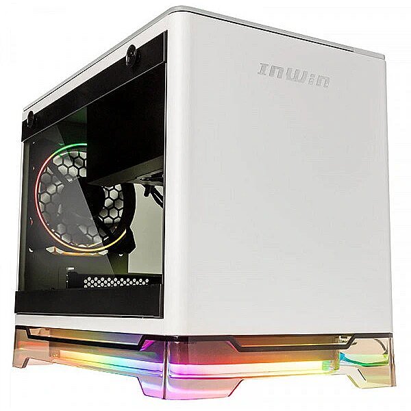 In Win A1 Plus white, PSU 650W GOLD included, Mini ITX, TG, ARGB Fans, Qi 10W Charging 