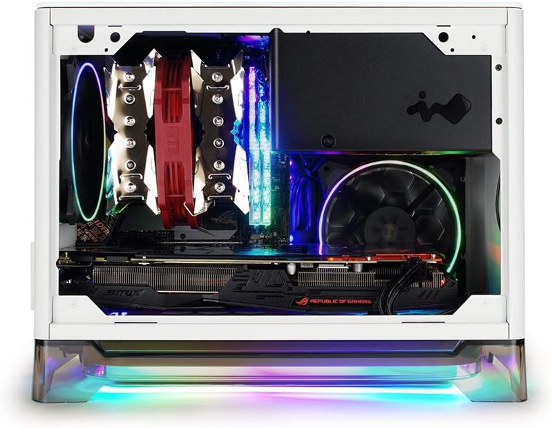In Win A1 Plus white, PSU 650W GOLD included, Mini ITX, TG, ARGB Fans, Qi 10W Charging 