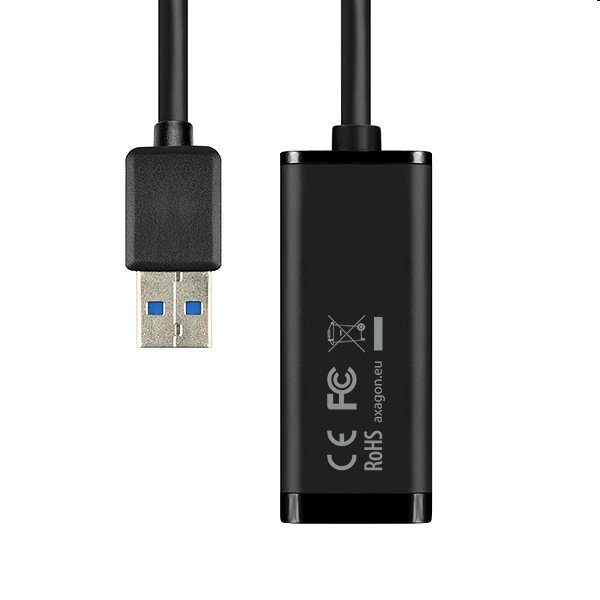 AXAGON ADE-SR, USB-A 3.2 Gen 1 - Gigabit Ethernet sieťová karta, auto inštal, čierna 