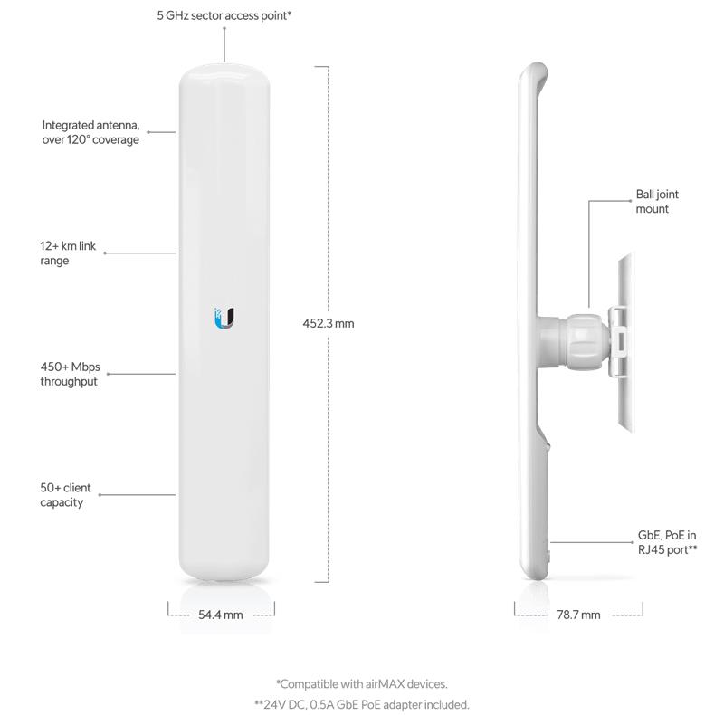 Ubiquiti airMAX AC   LiteBeam 5GHz  AC 16dbi/120st. 