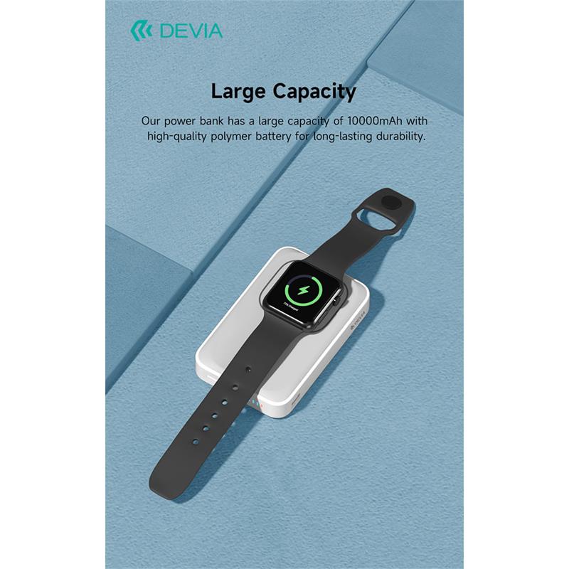 Devia powerbank Extreme Speed Series Magnetic Wireless 10.000 mAh PD 20W - White 