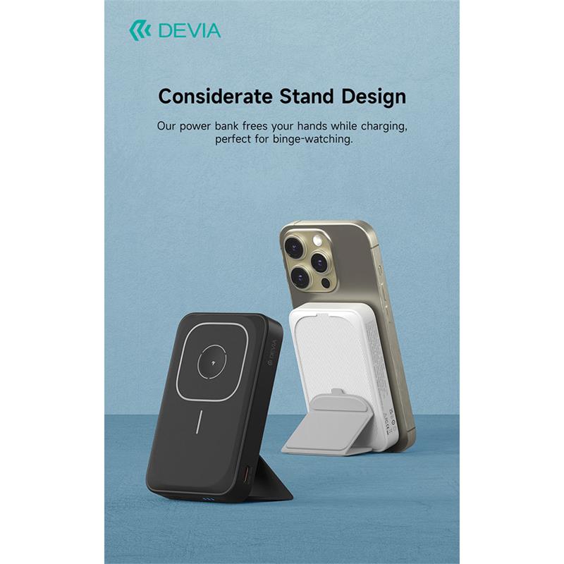 Devia powerbank Extreme Speed Series Magnetic Wireless 10.000 mAh PD 20W - White 
