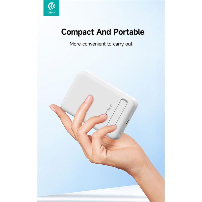 Devia powerbank Smart Series Magnetic Wireless 10.000 mAh PD 20W - White 