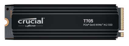 Crucial SSD T705 2TB M.2 NVMe Gen5 Heatsink 14500/12700 MBps 