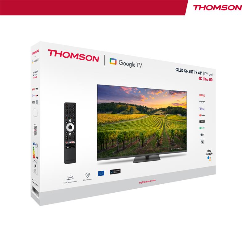 Thomson 43QG5C14 - 4K UHD Google TV 43" QLED 