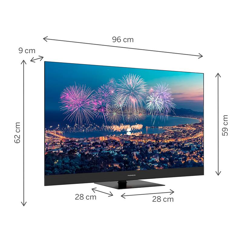 Thomson 43QG6C14 - 4K UHD Google TV 43" QLED, predné repro 