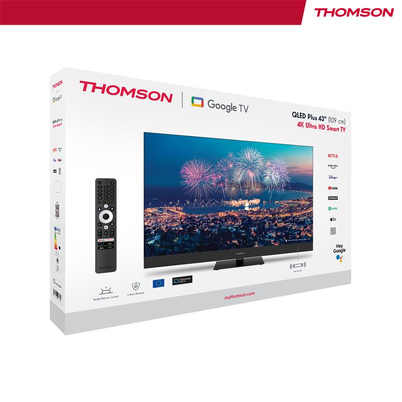 Thomson 43QG6C14 - 4K UHD Google TV 43" QLED, predné repro 