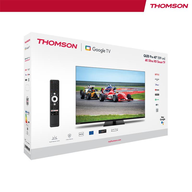 Thomson 43QG7C14 - Google TV 43" QLED Pro, 4K, 144 Hz, 4x HDMI, 3x USB 