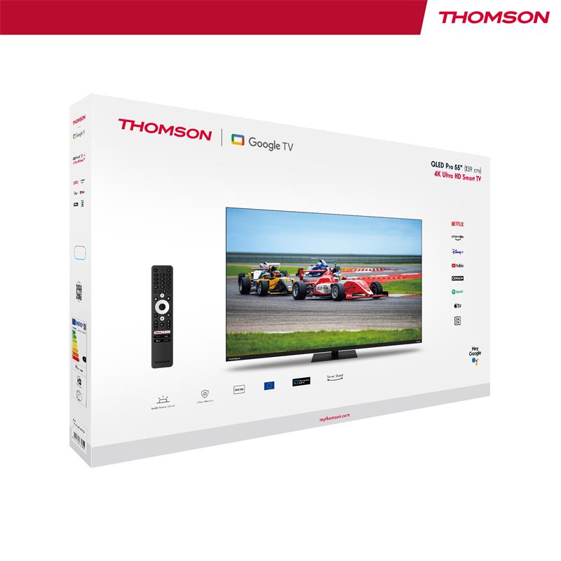 Thomson 55QG7C14 - Google TV 55" QLED Pro, 4K, 144 Hz, 4x HDMI, 3x USB 