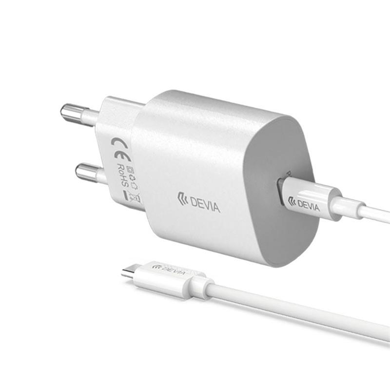 Devia sieťová nabíjačka Smart Series PD 25W with USB-C Cable - White 