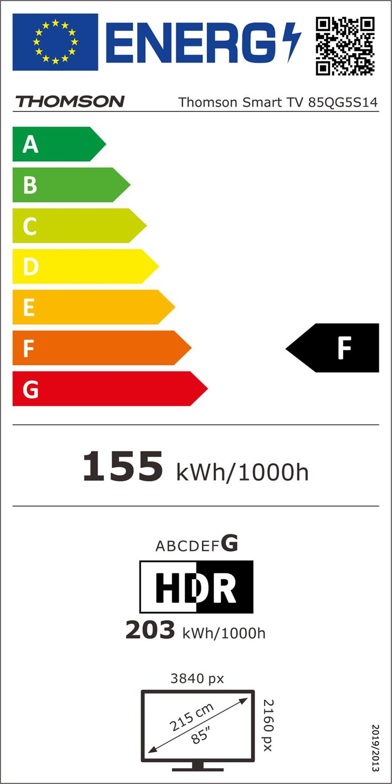 Thomson 85QG5S14 QLED Google TV 