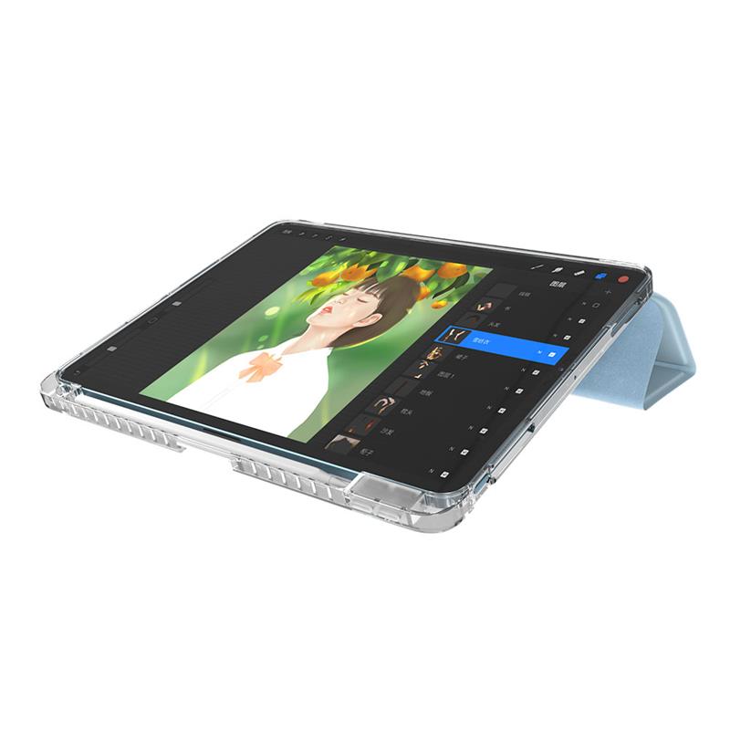 Comma puzdro Joy Series PU Case With Pencil Slot pre iPad Air 11" M1/M2/M3 - Gray 