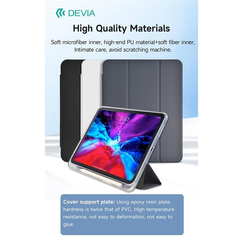 Devia puzdro Nature Series PU Leather Case pre iPad 10.2" 2019/2020/2021 - White 