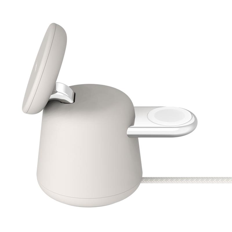 Belkin Boost Charge Pro 2-in-1 Wireless Charging Dock with Magsafe 15W - Sand 