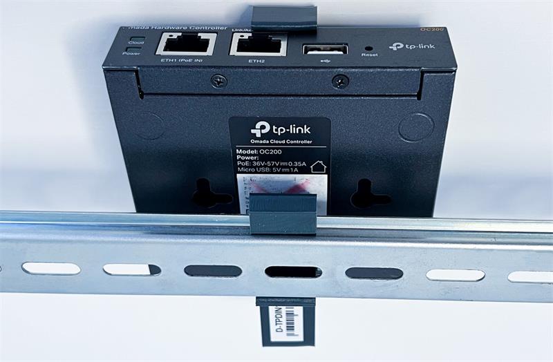 TP-LINK držák na DIN lištu pro rozmer 98x25mm šedá antracit OC200/SF1005xx/SG105xx/SG1005xx 