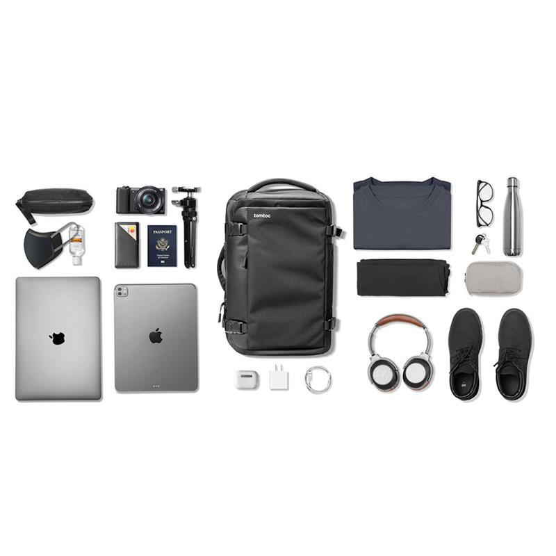 TomToc batoh Navigator T66 Backpack 40L - Black 