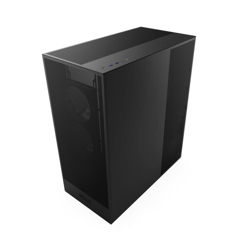 NZXT case H7 Flow / 2x 120 mm fan / tempered glass / mesh panel / black  