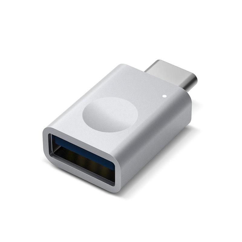ELAGO Mini USB-C to USB 3.0 Aluminium Adapter with LED - Silver 