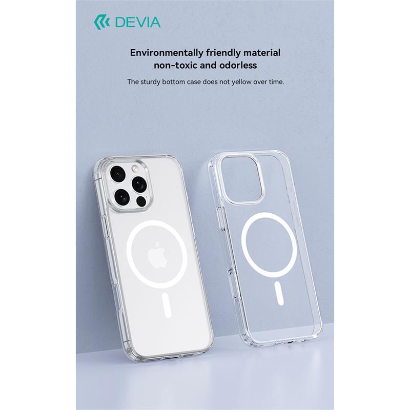 Devia kryt Pure Clear Magnetic Shockproof Case pre iPhone 16 - Clear 