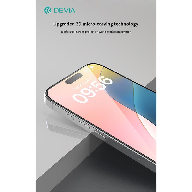 Devia ochranné sklo Star Series pre iPhone 16 Pro - Black Frame 