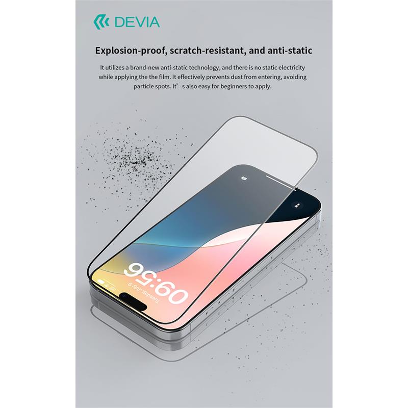 Devia ochranné sklo Star Series pre iPhone 16 Pro - Black Frame 