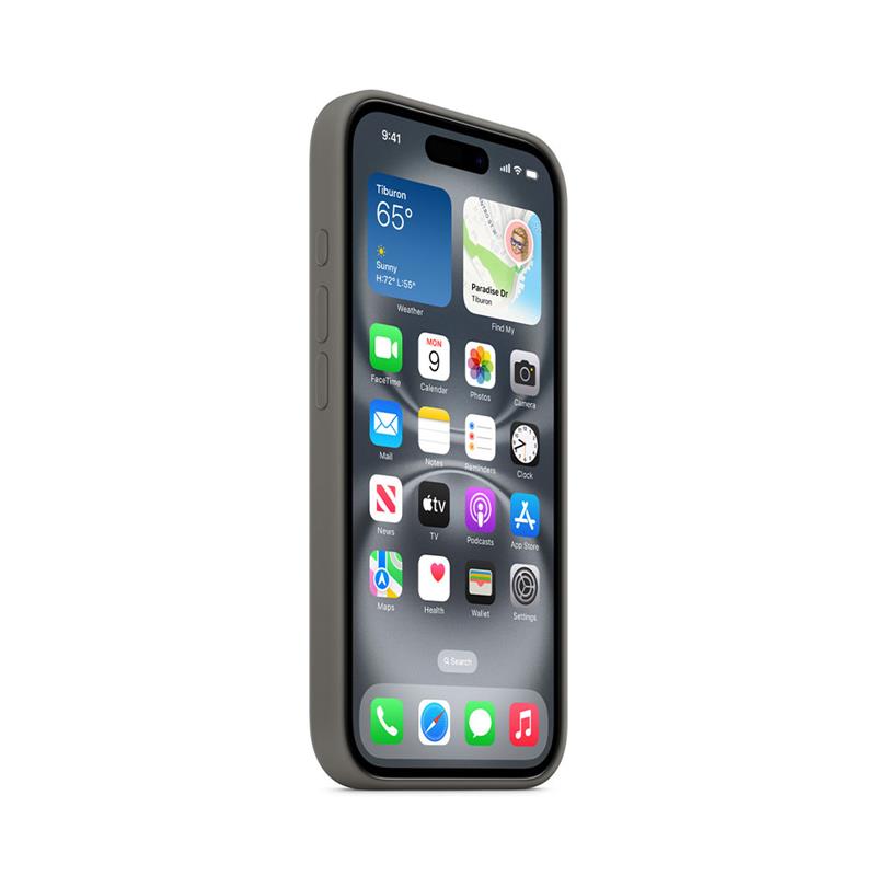 iPhone 16 Silicone Case with MagSafe - Stone Gray 