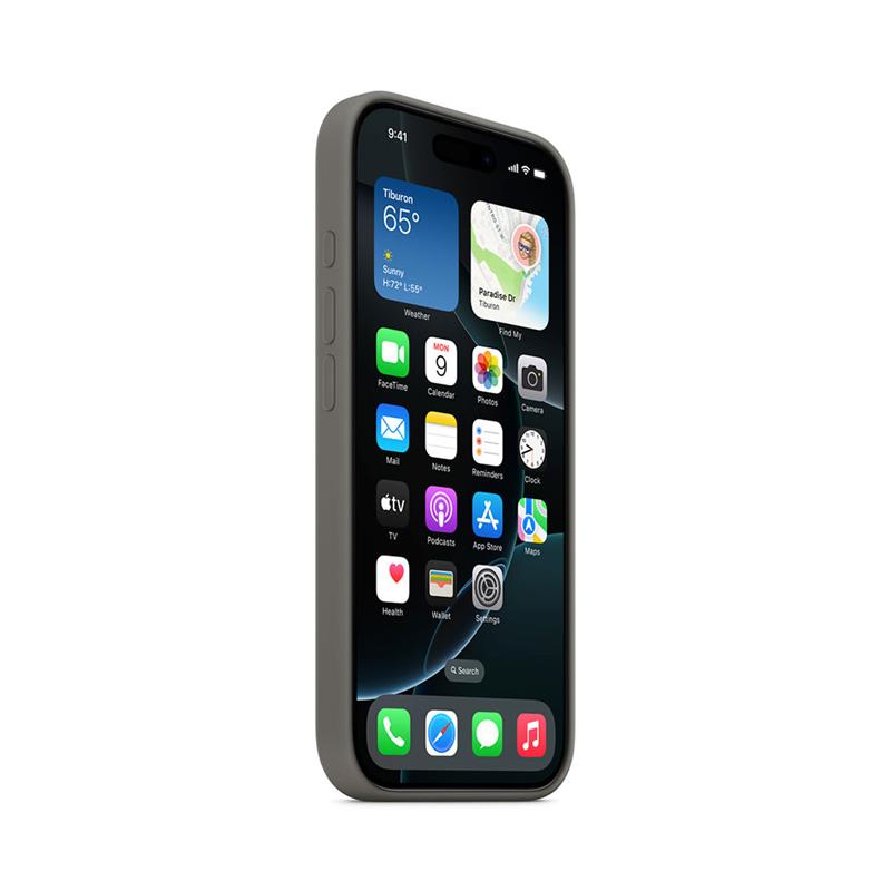 iPhone 16 Pro Silicone Case with MagSafe - Stone Gray 