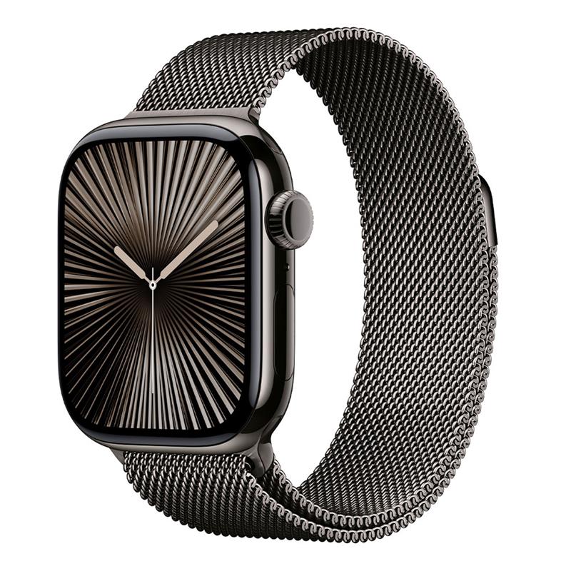 Apple Watch Series 10 GPS + Cellular 46mm Bridlicovo sivý titán s bridlicovo sivým milánskym ťahom - M/L 