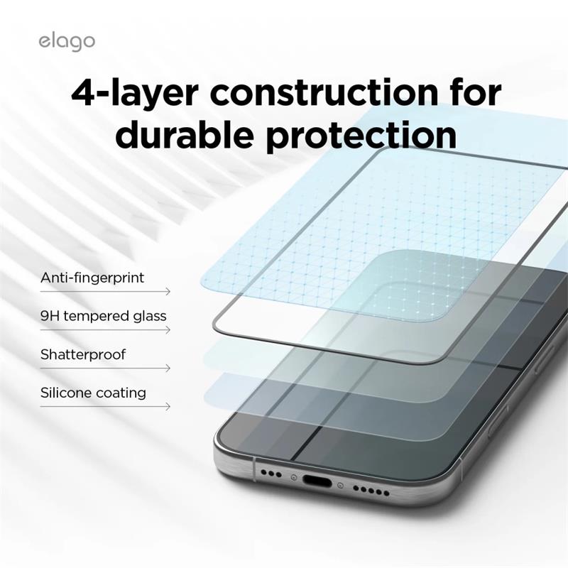 Elago ochranné sklo pre iPhone 16 Pro Max - Crystal Clear 