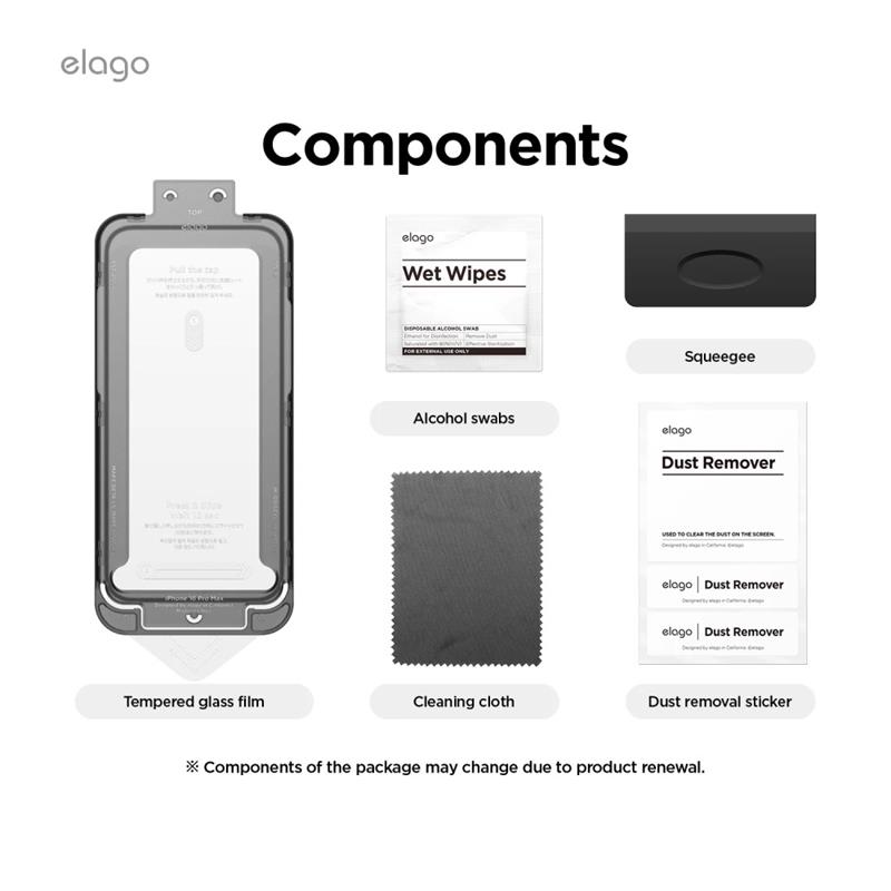 Elago ochranné sklo pre iPhone 16 Pro Max - Crystal Clear 