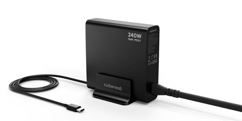 Cubenest S6D0 PD 3.1 GaN Adaptér 240W - čierna 