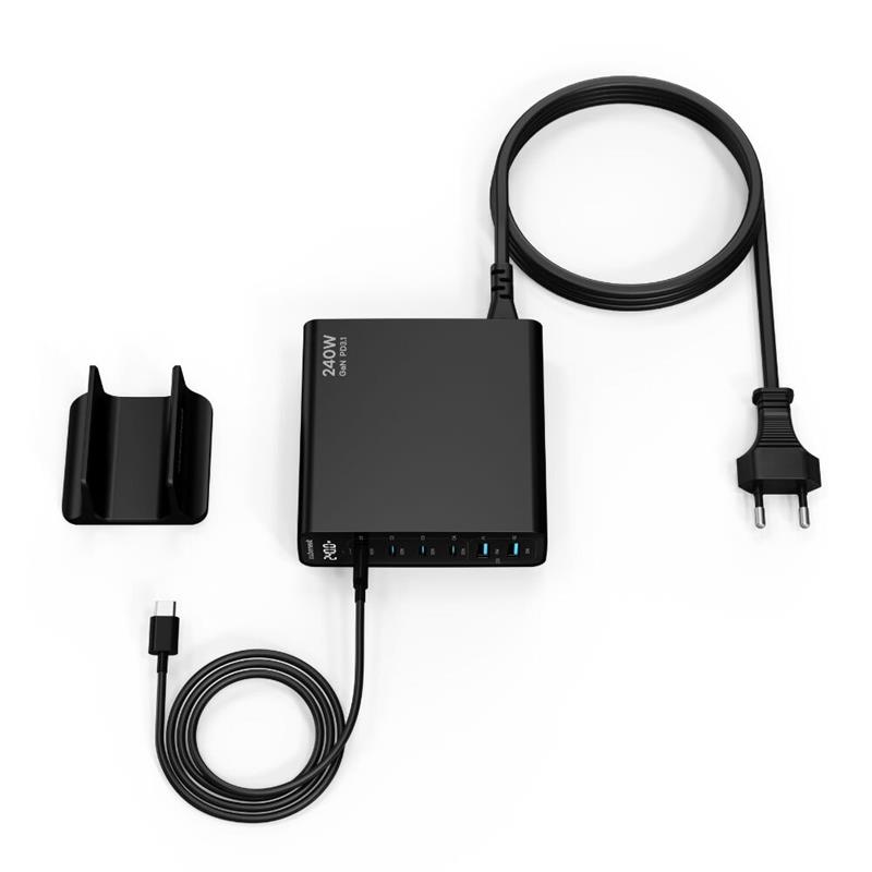 Cubenest S6D0 PD 3.1 GaN Adaptér 240W - čierna 